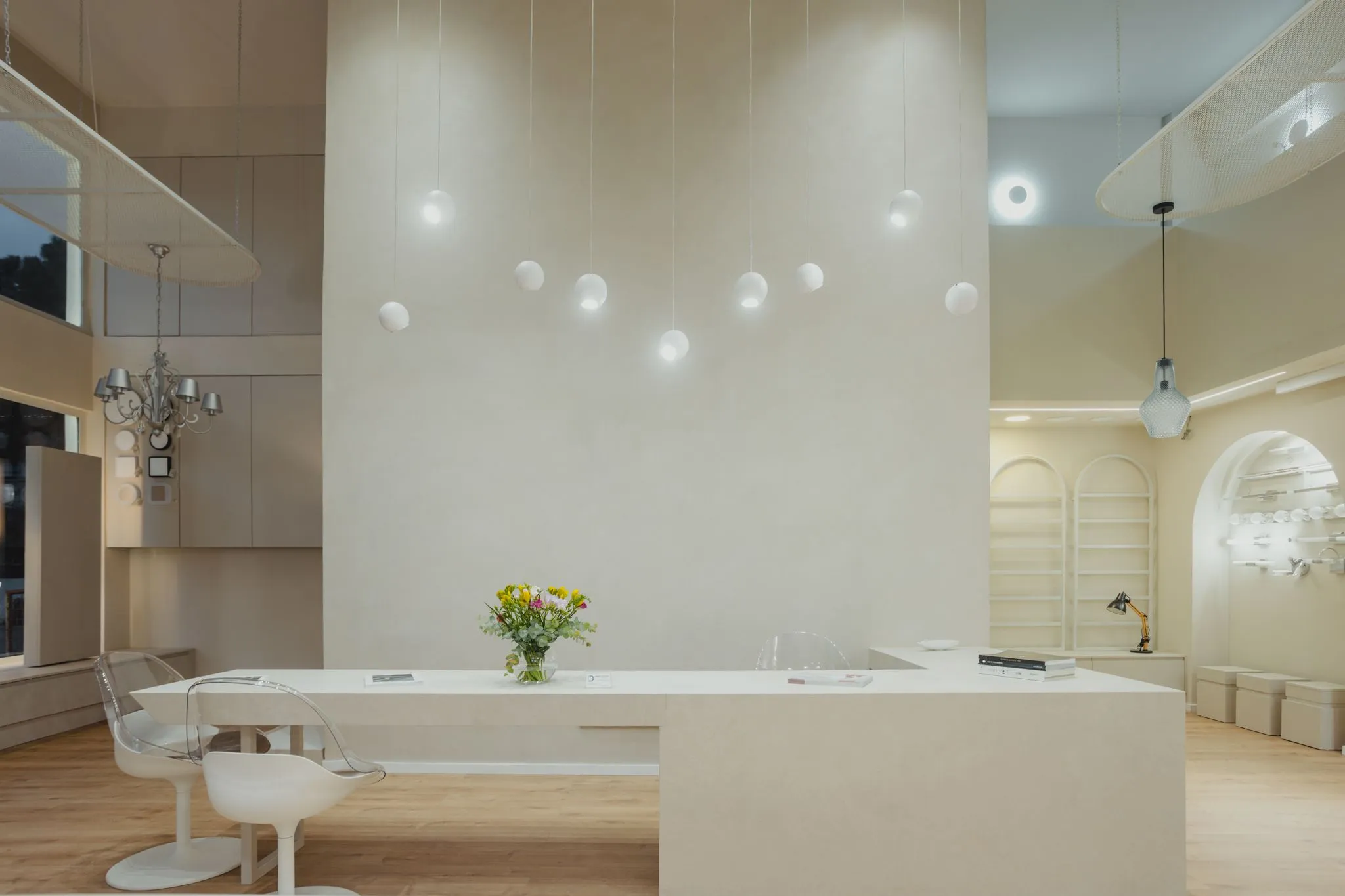 Modern lighting showroom interior in Larnaka, Cyprus.